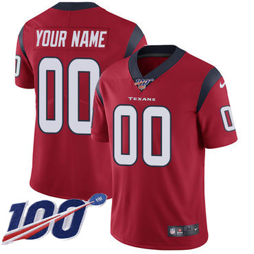 Men's Texans 100th Season ACTIVE PLAYER Red Vapor Untouchable Limited Stitched NFL Jersey