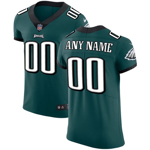 Men's Philadelphia Eagles Midnight Green Team Color Vapor Untouchable Custom Elite NFL Stitched Jersey (Check description if you want Women or Youth size)