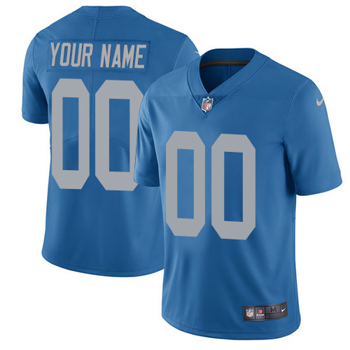 Men's Detroit Lions Customized Blue Alternate Vapor Untouchable NFL Stitched Limited Jersey (Check description if you want Women or Youth size)