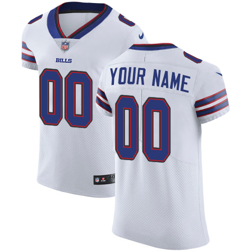 Men's Buffalo Bills White Vapor Untouchable Custom Elite NFL Stitched Jersey (Check description if you want Women or Youth size)