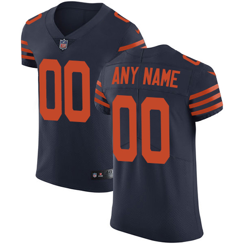 Men's Chicago Bears Navy Blue Alternate Vapor Untouchable Custom Elite NFL Stitched Jersey (Check description if you want Women or Youth size)