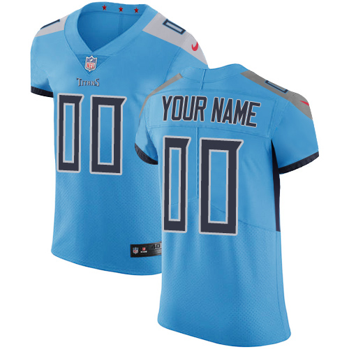 Men's Tennessee Titans Light Blue Team Color Vapor Untouchable Custom Elite NFL Stitched Jersey (Check description if you want Women or Youth size)