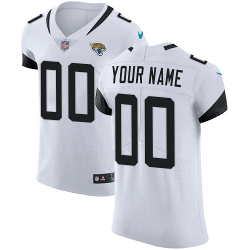 Men's Jacksonville Jaguars White Vapor Untouchable Custom Elite NFL Stitched Jersey (Check description if you want Women or Youth size)