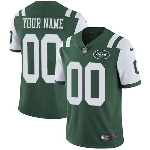 Men's New York Jets Customized Green Team Color Vapor Untouchable Limited Stitched NFL Jersey (Check description if you want Women or Youth size)