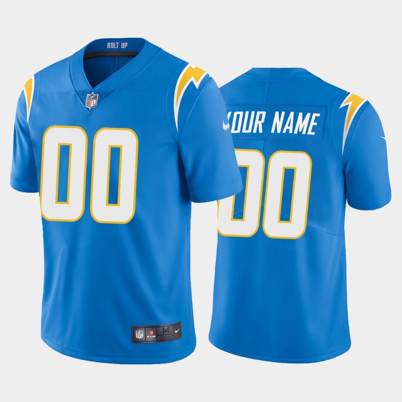 Men's Los Angeles Chargers Customized Electric 2020 New Blue Vapor Untouchable Stitched Limited Jersey (Check description if you want Women or Youth size)