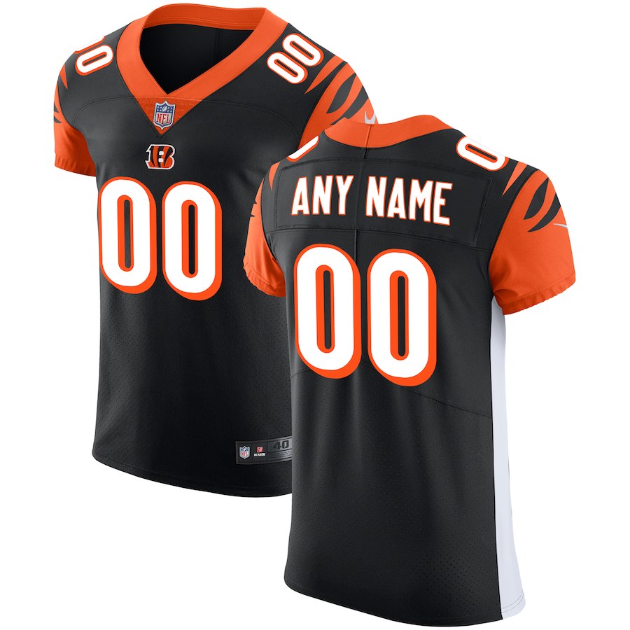 Men's Cincinnati Bengals Black Vapor Untouchable Custom Elite NFL Stitched Jersey