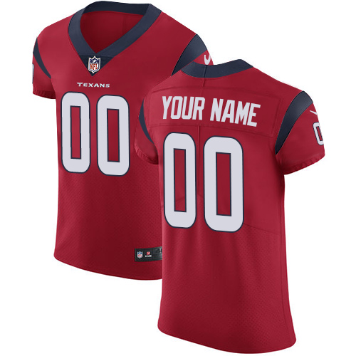 Men's Houston Texans Red Alternate Vapor Untouchable Custom Elite NFL Stitched Jersey (Check description if you want Women or Youth size)