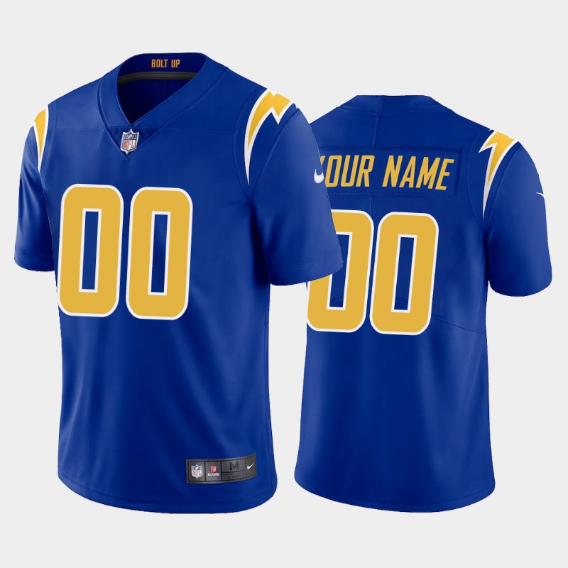 Men's Los Angeles Chargers Customized Electric 2020 New Royal Vapor Untouchable Stitched Limited Jersey (Check description if you want Women or Youth size)
