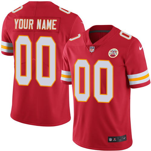 Men's Kansas City Chiefs Customized Red Team Color Vapor Untouchable Limited Stitched NFL Jersey (Check description if you want Women or Youth size)