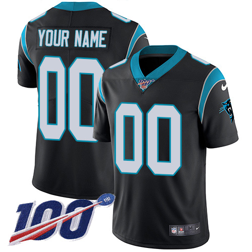 Men's Carolina Panthers 100th Season ACTIVE PLAYER Black Vapor Untouchable Limited Stitched NFL Jersey