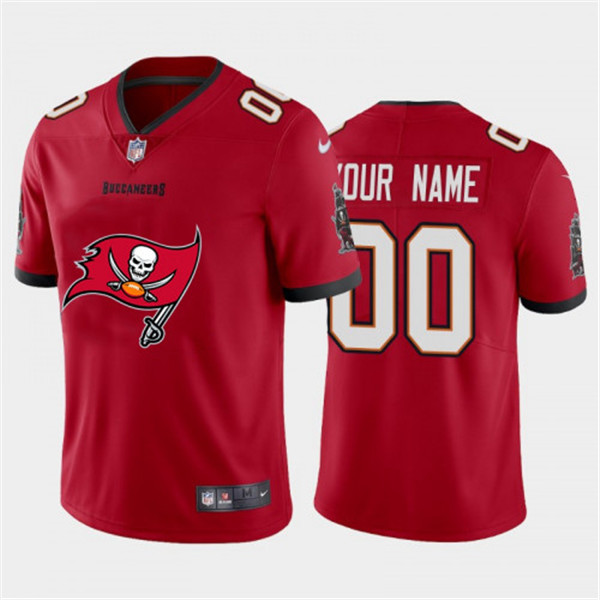 Men's Tampa Bay Buccaneers New Red 2020 Team Big Logo Limited Stitched Jersey (Check description if you want Women or Youth size)