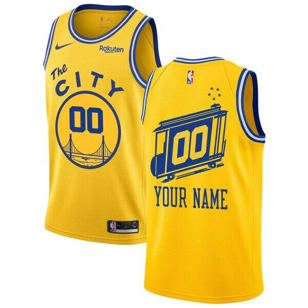 Golden State Warriors Gold City Classic Edition Stitched NBA Jersey