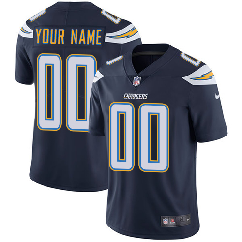 Men's Los Angeles Chargers Customized Navy Blue Team Color Vapor Untouchable Limited Stitched NFL Jersey (Check description if you want Women or Youth size)