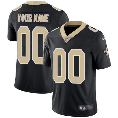 Men's New Orleans Saints Customized Black Team Color Vapor Untouchable Limited Stitched NFL Jersey (Check description if you want Women or Youth size)