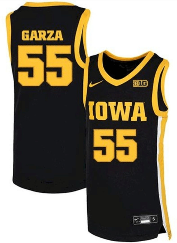 Men's Iowa Hawkeyes Custom Black College Basketball Stitched NCAA Jersey