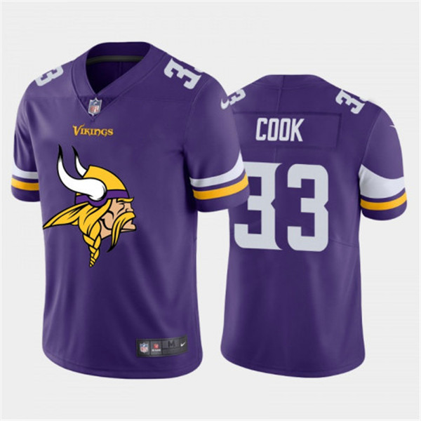 Men's Minnesota Vikings Purple 2020 Team Big Logo Custom Limited Stitched Jersey (Check description if you want Women or Youth size)