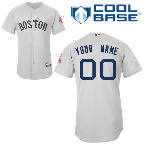 Red Sox Personalized Authentic Grey MLB Jersey