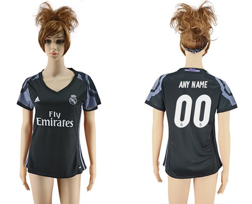 Women's Real Madrid Personalized Sec Away Soccer Club Jersey