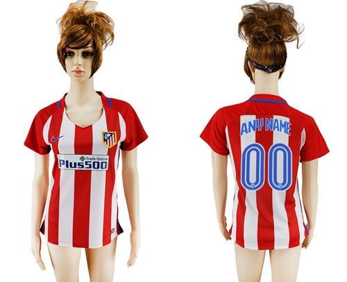 Women's Atletico Madrid Personalized Home Soccer Club Jersey