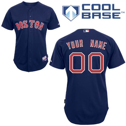 Red Sox Personalized Authentic Blue MLB Jersey