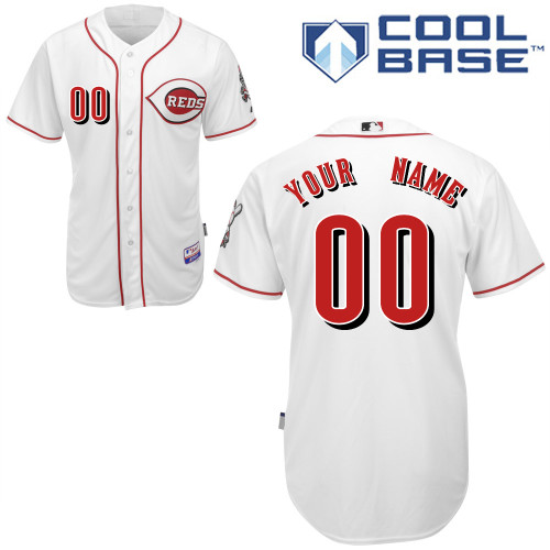 Reds Personalized Authentic White MLB Jersey