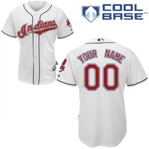 Indians Personalized Authentic White MLB Jersey