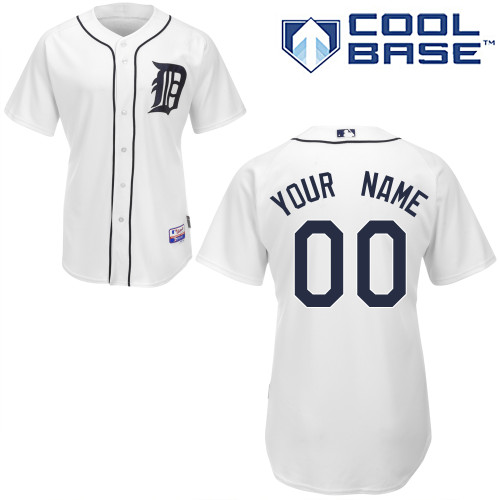 Tigers Personalized Authentic White MLB Jersey