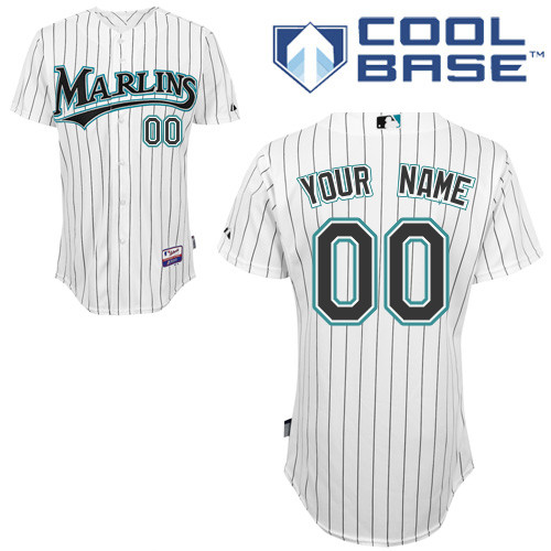 Marlins Personalized Authentic White MLB Jersey