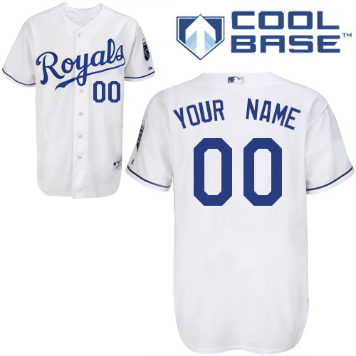 Royals Personalized Authentic White Cool Base MLB Jersey