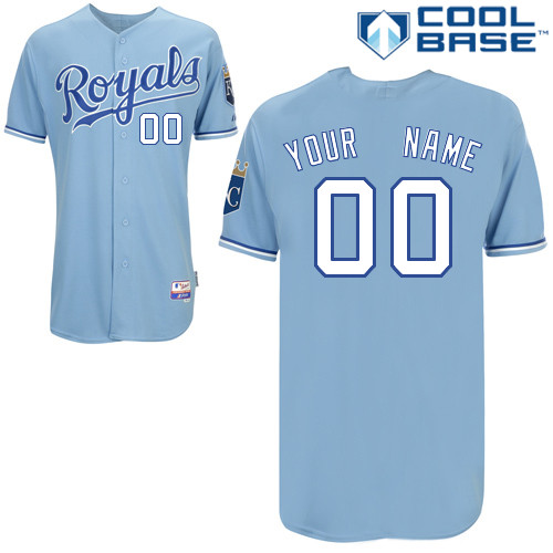 Royals Personalized Authentic Light Blue Cool Base MLB Jersey