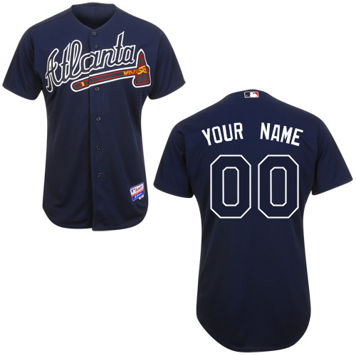 Braves Personalized Authentic Blue MLB Jersey