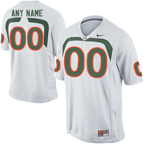 Hurricanes Personalized Authentic White NCAA Jersey [Custom_NCAA ...