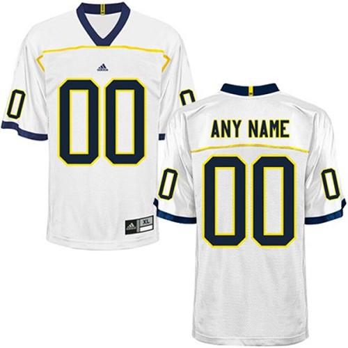 Wolverines Personalized Authentic White NCAA Jersey