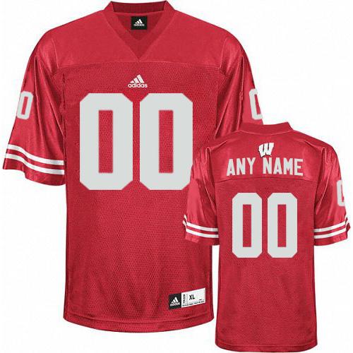 Badgers Personalized Authentic Red NCAA Jersey