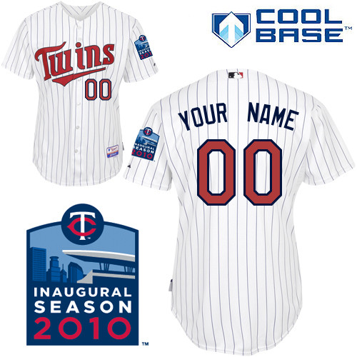 Twins Personalized Authentic White 2010 Cool Base MLB Jersey