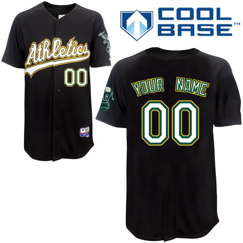 Athletics Personalized Authentic Black Cool Base MLB Jersey