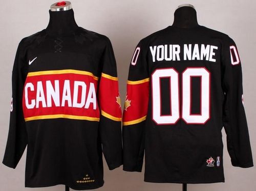 Team Canada 2014 Olympic Black Personalized Authentic NHL Jersey (S-3XL)