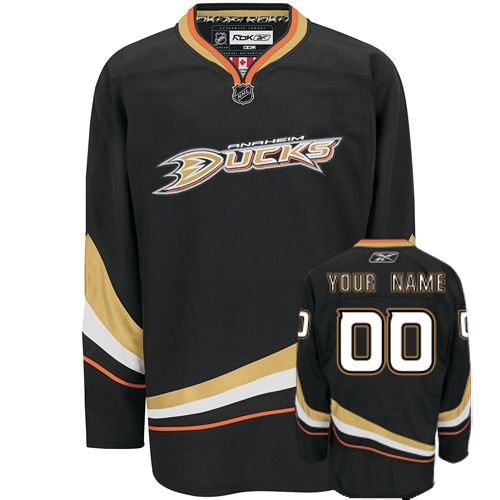 Ducks Personalized Authentic Black NHL Jersey (S-3XL)