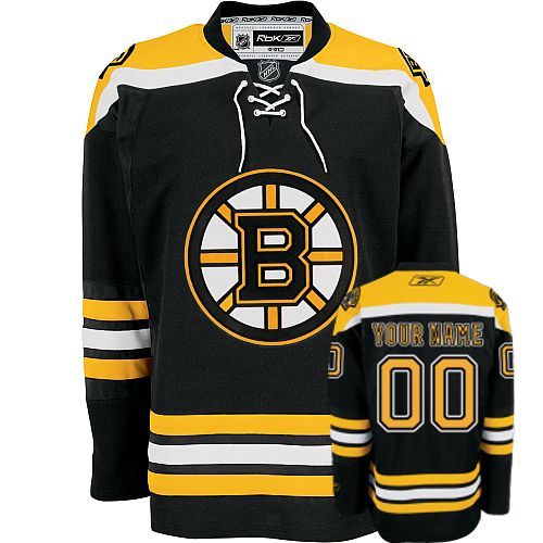 Bruins Personalized Authentic Black NHL Jersey (S-3XL)
