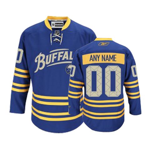 Sabres New Third Personalized Authentic Navy Blue NHL Jersey (S-3XL)