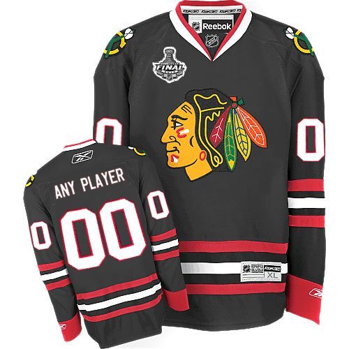 Blackhawks New Third Personalized Authentic Black Stanley Cup Finals NHL Jersey (S-3XL)