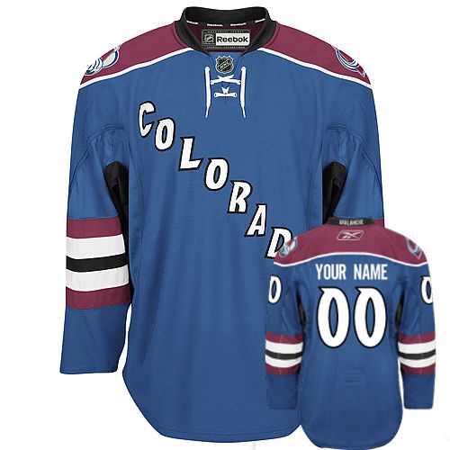 Avalanche Third Personalized Authentic Blue NHL Jersey (S-3XL)