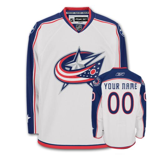 Blue Jackets Personalized Authentic White NHL Jersey (S-3XL)