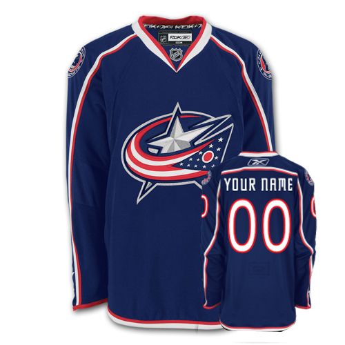 Blue Jackets Personalized Authentic Blue NHL Jersey (S-3XL)