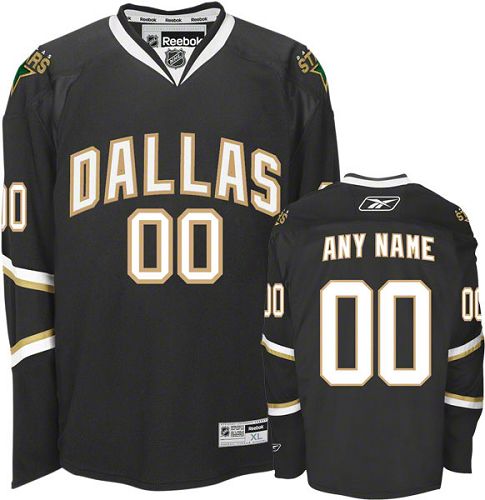 Stars Personalized Authentic Black NHL Jersey (S-3XL)