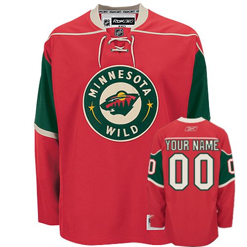 Wild Personalized Authentic Red NHL Jersey (S-3XL)