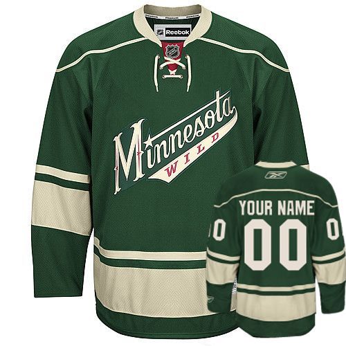 Wild Third Personalized Authentic Green NHL Jersey (S-3XL)