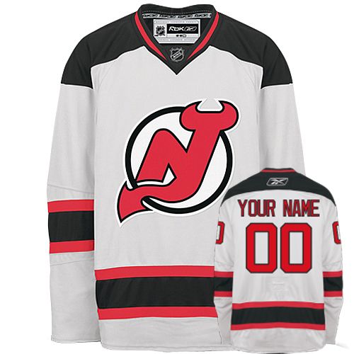 Devils Personalized Authentic White NHL Jersey (S-3XL)