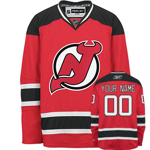 Devils Personalized Authentic Red NHL Jersey (S-3XL)