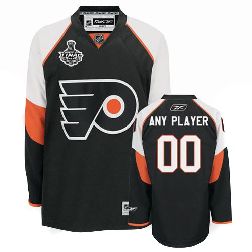 Flyers Personalized Authentic Black Stanley Cup Finals Patch NHL Jersey (S-3XL)